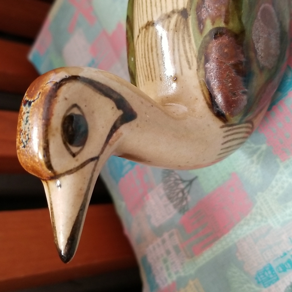 Vintage Mexican Art Pottery Duck Figurine - Picture 2 of 6